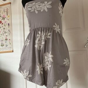 Floral Strapless Romper